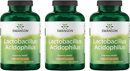 Swanson Lactobacillus Acidophilus - Suplemento probiótico que apoya la salud digestiva con 1 mil millones de UFC por cápsula - Promueve la salud