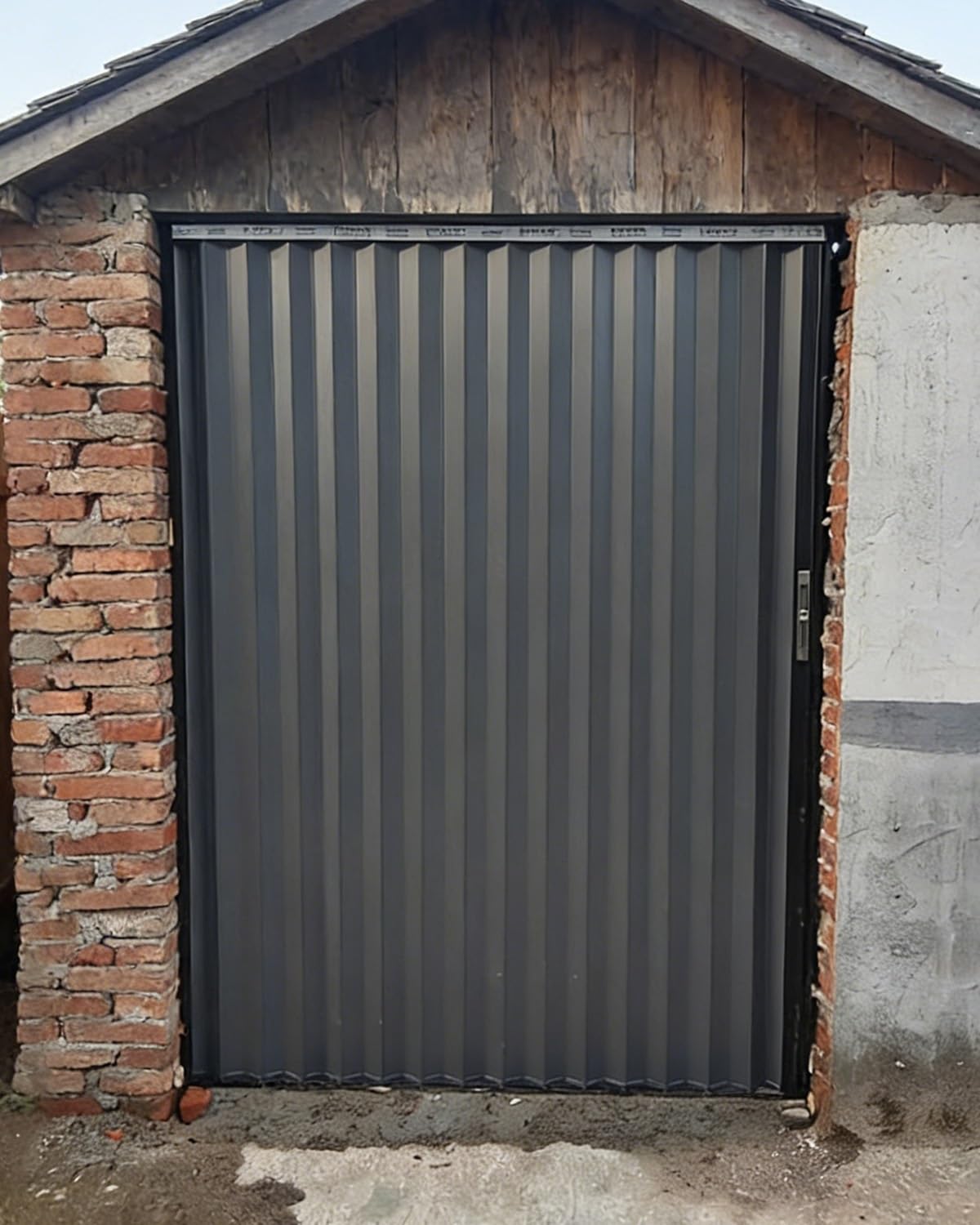 Concertina drzwi przesuwne zewnętrzne na patio zewnętrzne, aluminiowe drzwi składane z ramą i zamkiem, wysuwana siatka do bramy do użytku wewnątrz