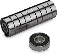 Z-FIRST Precision 608 RS ABEC 11 Rolamentos para Scooters, Longboards e Skates (Pacote com 10 peças) (Preto)