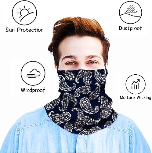 Miniatura 6 de Polaina para el cuello, bufanda, bandana, cubierta de tubo, pasamontañas, diadema para hombres y mujeres