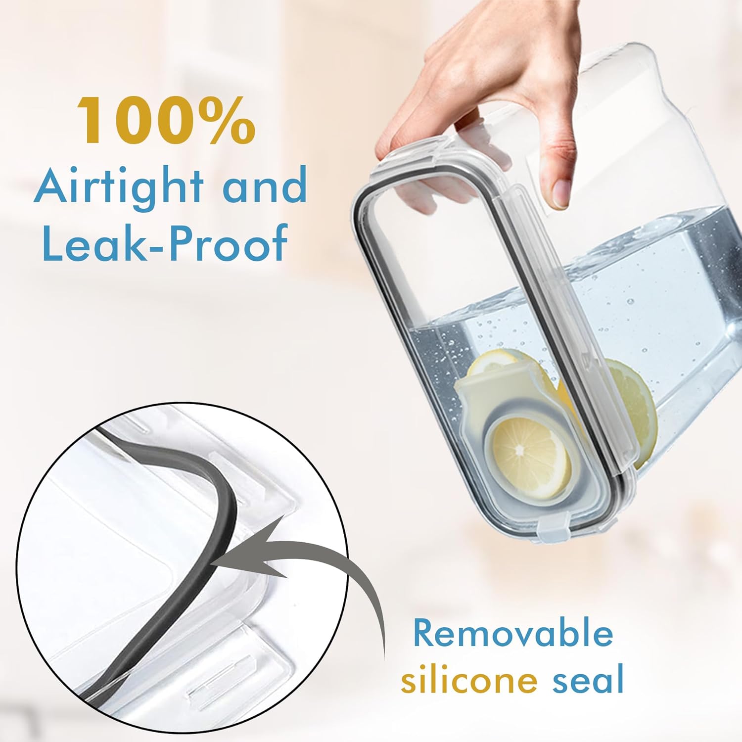 Shazo 2 Pack (15.4 Oz Cereal Capacity) Small Airtight Cereal Containers Storage with Lids, Perfect Space Saving BPA-Free Plastic Container, Pantry Organization and Canister for Rice, Sugar & Flour - Image 5