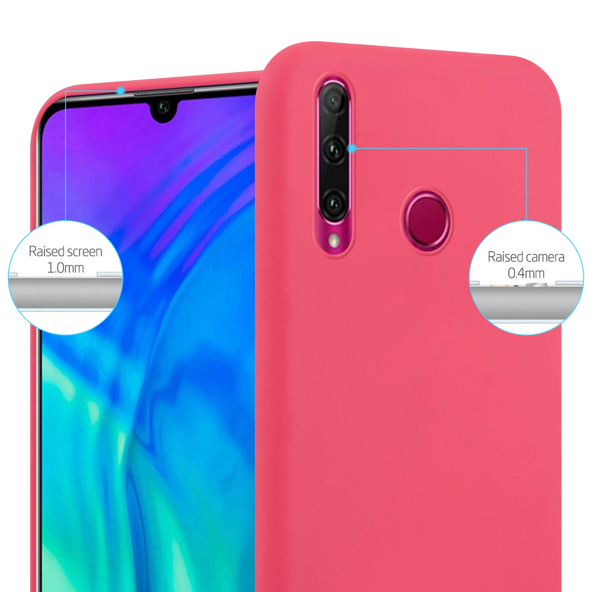 Cadorabo Custodia Morbida In TPU Per Honor 10i / 20i / 20 Lite / Huawei Enjoy 9s, Colore Candy Rosso, Sottile E Antiurto