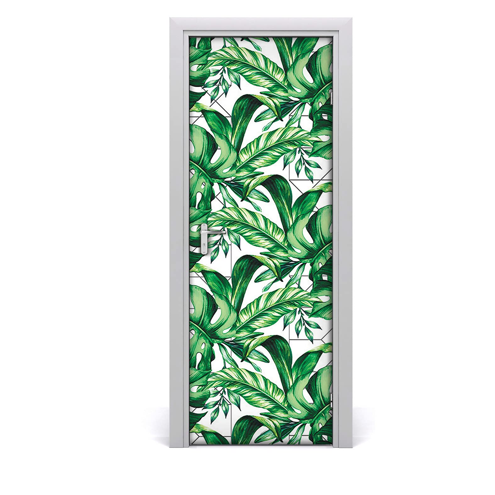 Etiqueta de la puerta 77x200 cm con líneas geométricas fondo autoadhesivo