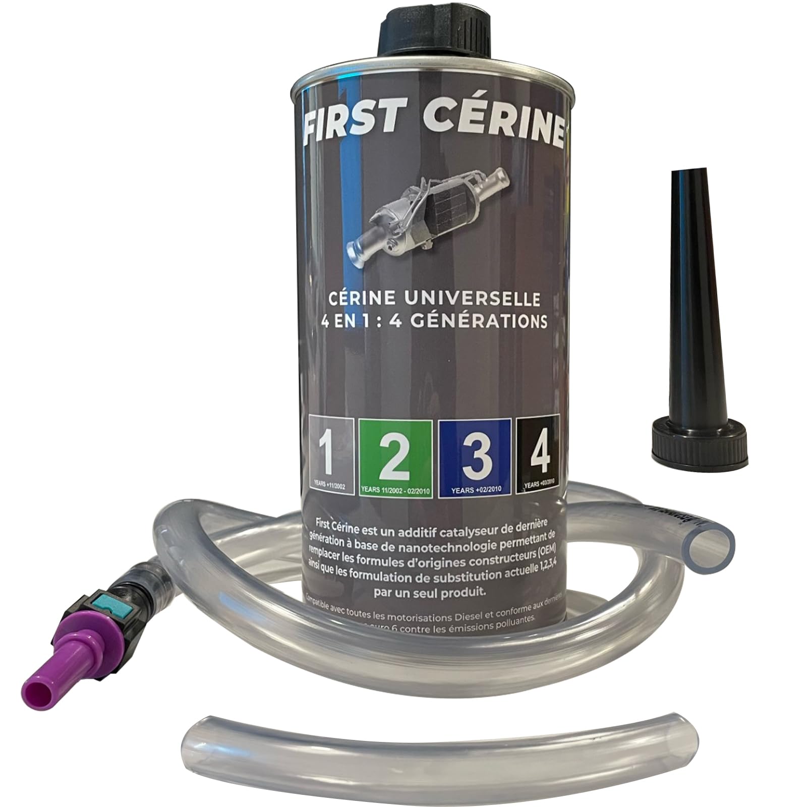 Additif Cérine Universelle 1 Litre pour FAP DPF Filtre à Particules compatible avec les Véhicules Diesel