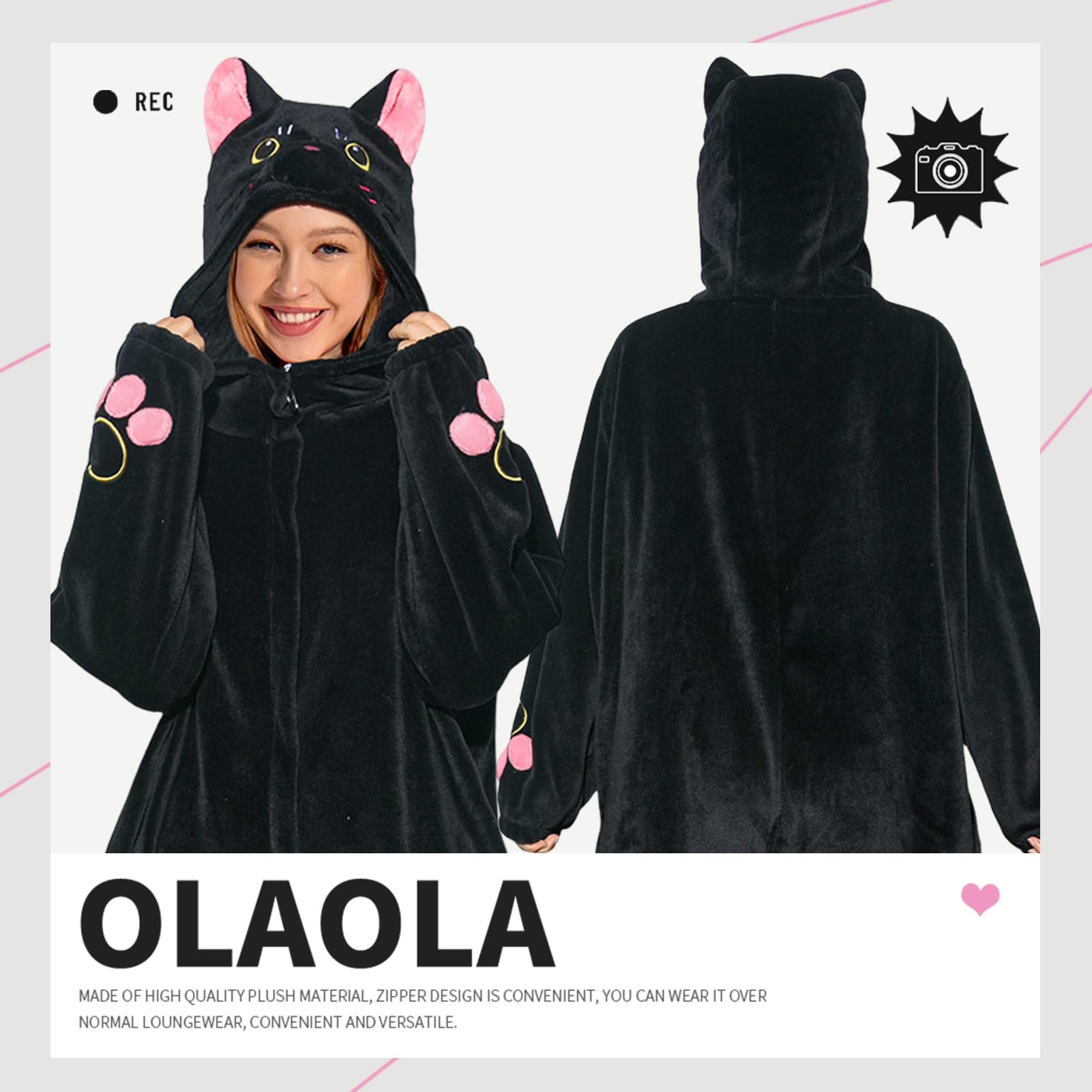 OLAOLA Combinaison Pyjama Femme Homme Animaux Costume Unisexe Adulte Onesie Halloween Cosplay Deguisement Kigurumi Pajamas Fête Vêtements de Nuit