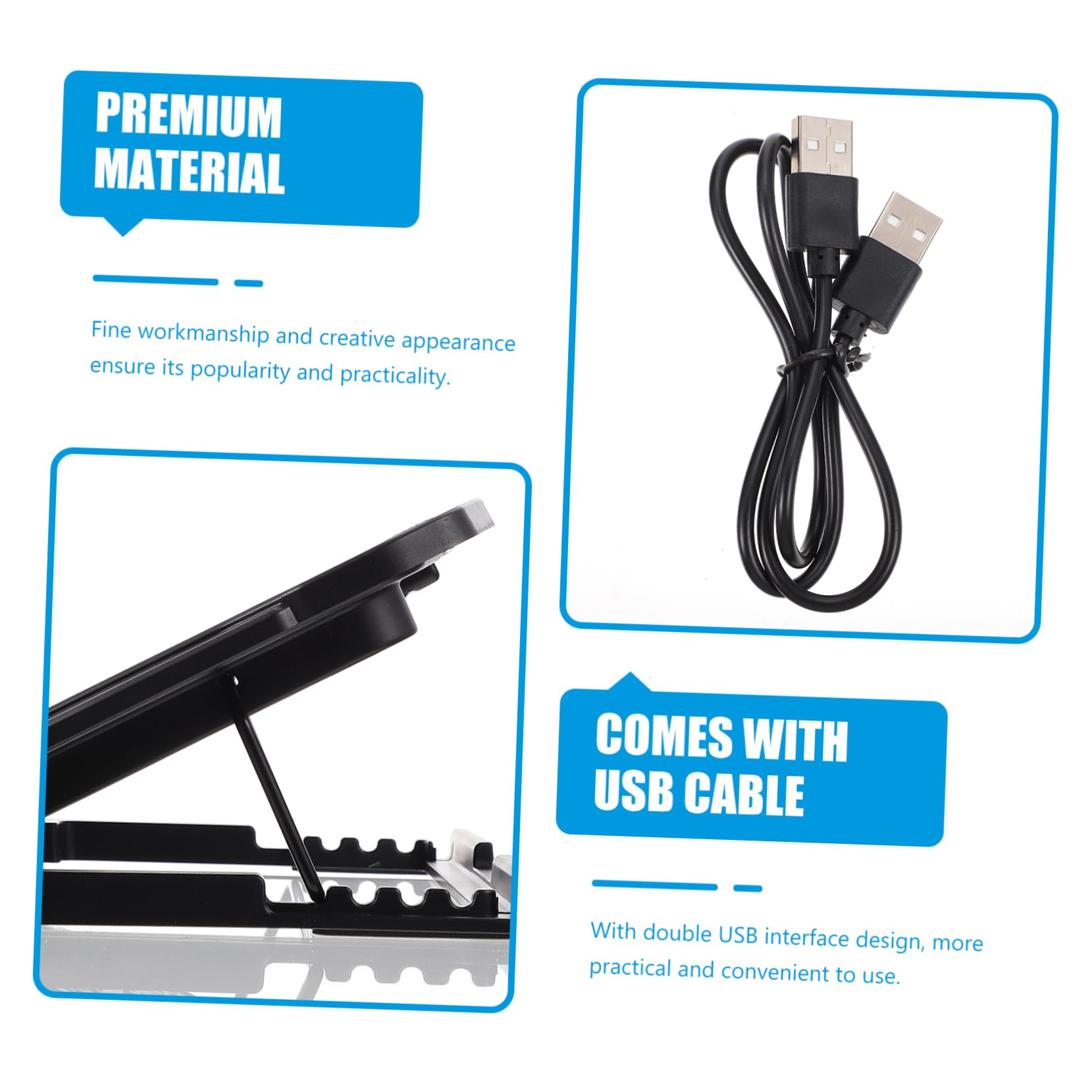 Soporte para Portátil Ajustable con Ventilador Disipador de para Oficina y Hogar Base Ergonómica para Notebook con Control de de Viento