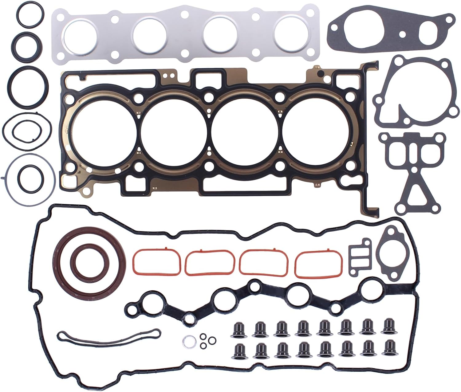 MOTOKU Engine Steel Head Gasket kit for 2.4L Hyundai Tucson 2018-2021 Sonata 2015-2019 Santa Fe 2019-2020 Kia Sportage 2017-2020 Sorento Optima 2016-2020 w/Manifold Valve Cover Gasket Seals O-Rings