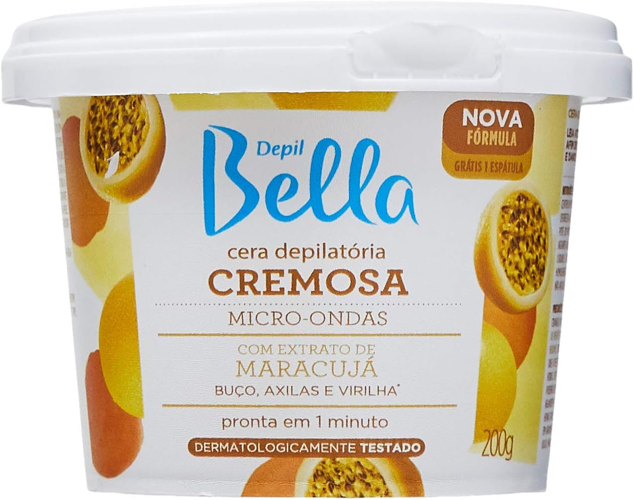 Cera Depilatória Depil Bella Maracujá 200g — Melhor para Micro-ondas