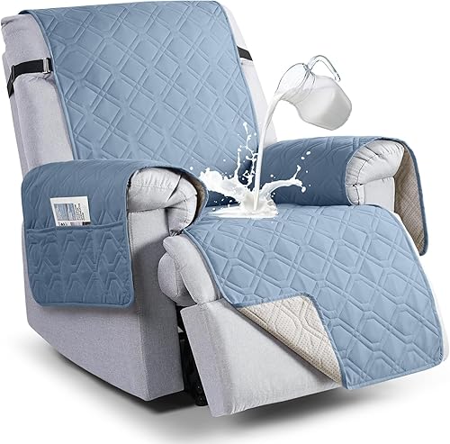 VANSOFY Fundas 100% impermeables para sillas reclinables, funda antideslizante para sillas reclinables, protector de muebles para perros, funda