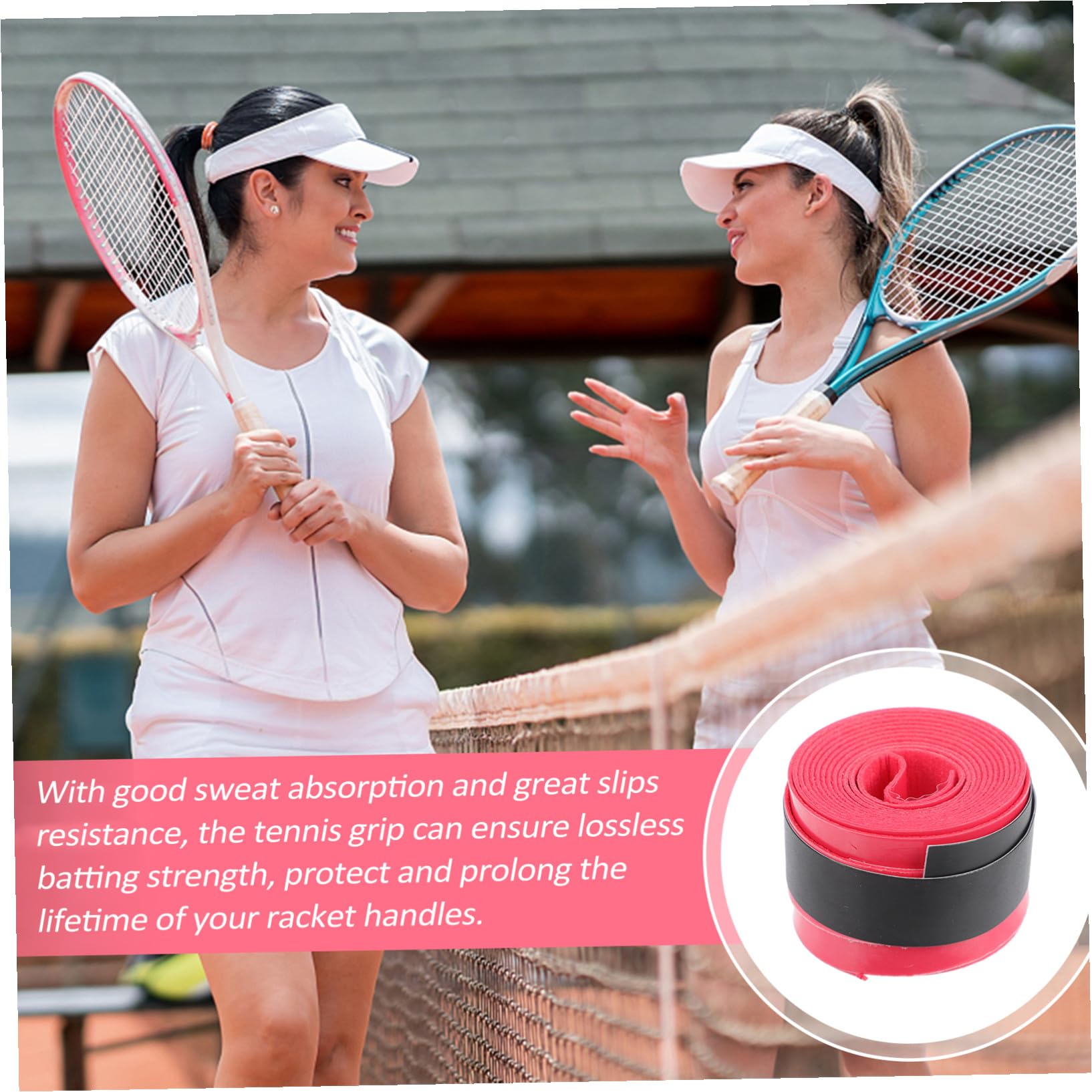 Sosoport Fascia Antisudore Fasce Antisudore per Racchette Overgrip per Racchette da Badminton Overgrip Anti-Racchette da Tennis Grip Assorbente per Racchette da Tennis Nastro