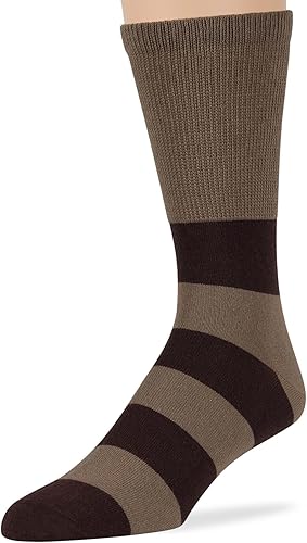 Miniatura 10 de 7BIGSTARS KINGDOM Calcetines de algodón para diabéticos, no vinculantes, paquete de 5 unidades, talla LXL, rayas lunares, negro, marrón, azul, beige