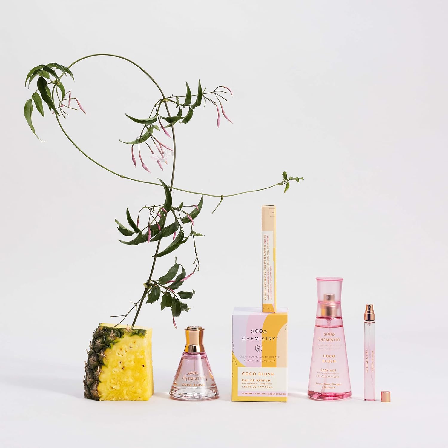 Good Chemistry Coco Blush Eau de Parfum 1.7 fl oz - Long-Lasting Perfume with Coconut Water, Pineapple, & Driftwood - Carefree, Clean & Vegan