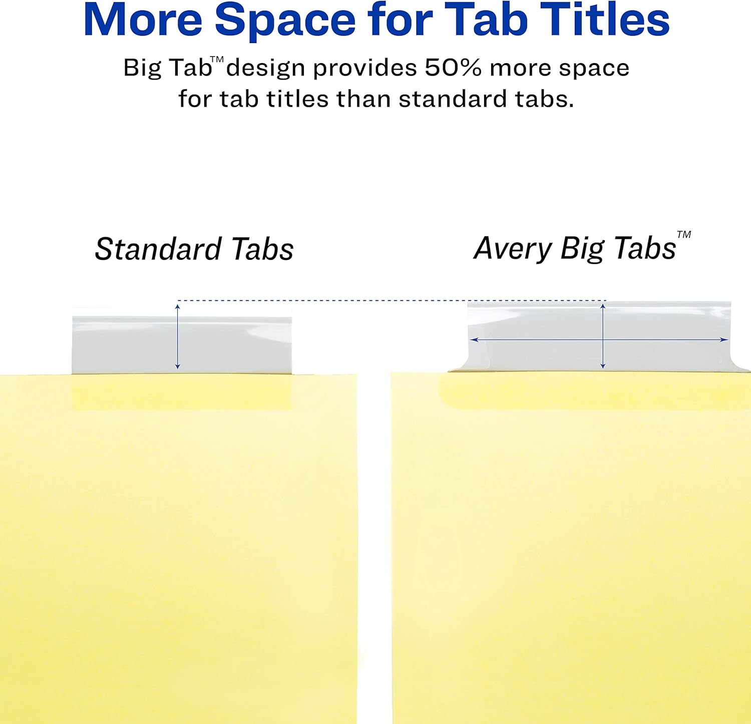Avery Big Tab Insertable Dividers for 3 Ring Binders, 8-Tab Set, Buff Paper, Clear Tabs, Binder Divider Value Pack of 11112, 24 Sets Total (11115)