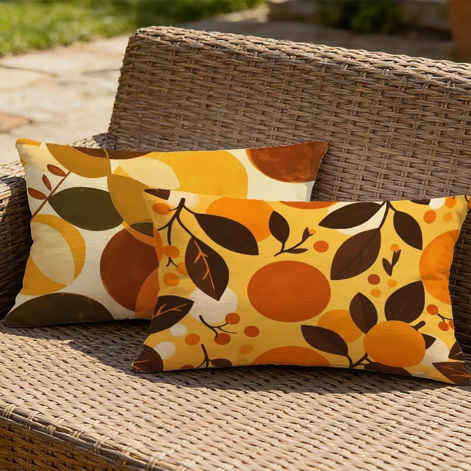 Coussin extérieur imperméable et anti-UV 50x70 cm orange brûlé pour salon de jardin