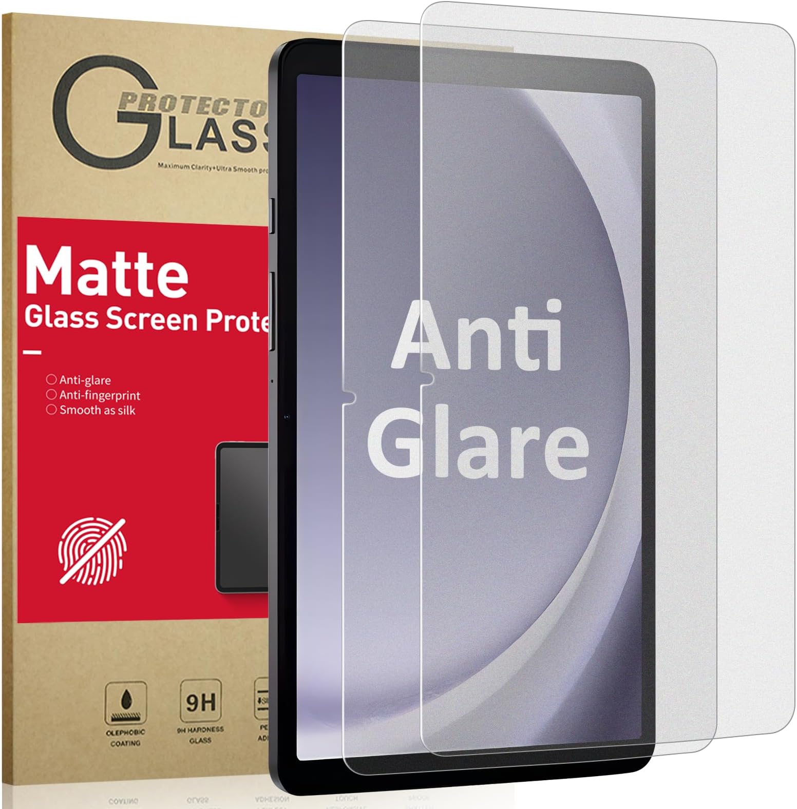 Ambison [2 Pack] Matte Glass Screen Protector Compatible with Samsung Galaxy Tab A11+/A9+/S10 Fe/S9 fe (11 inch 2025 Released), Anti-Glare & Fingerprints/Tempered Glass/Bubble Free,Tablet A11+/+/S9 fe Model