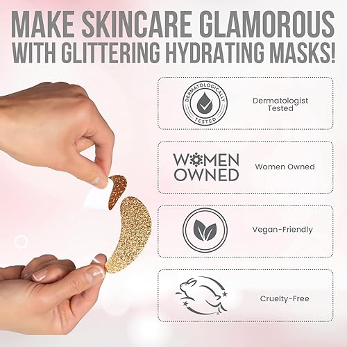 Miniatura 4 de MISS SPA Parches para debajo de los ojos, mascarillas iluminadoras para los ojos con vitaminas de cafeína B3, mascarillas hidratantes para arrugas,