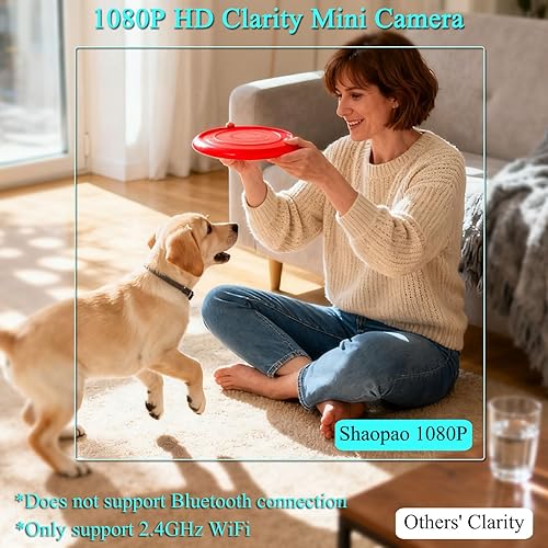 Miniatura 5 de Mini cámara WiFi para el hogar, cámara de seguridad inalámbrica, cuerpo interior y exterior, cámara pequeña para el hogar 1080P Ultra HD WiFi y