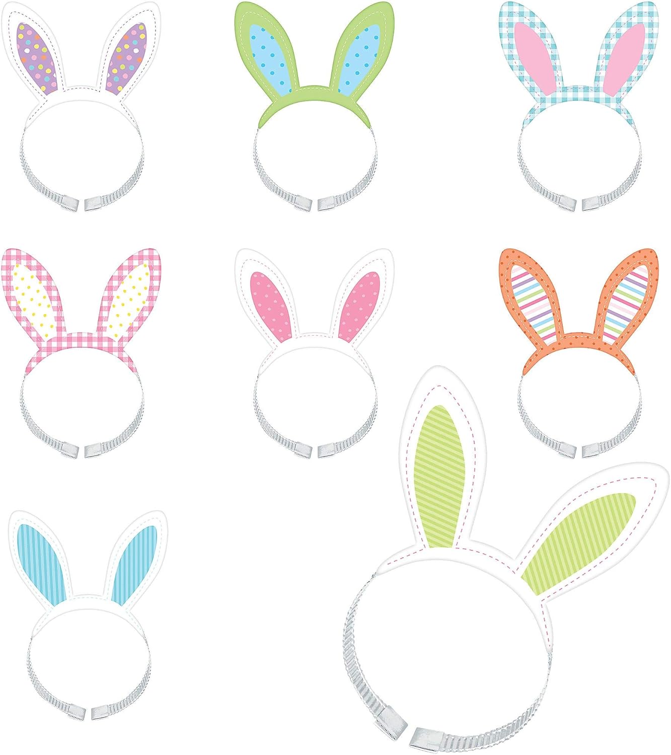 Amscan 3900734 Assorted Bunny Headbands - 8pcs. : Clothing, Shoes & Jewelry