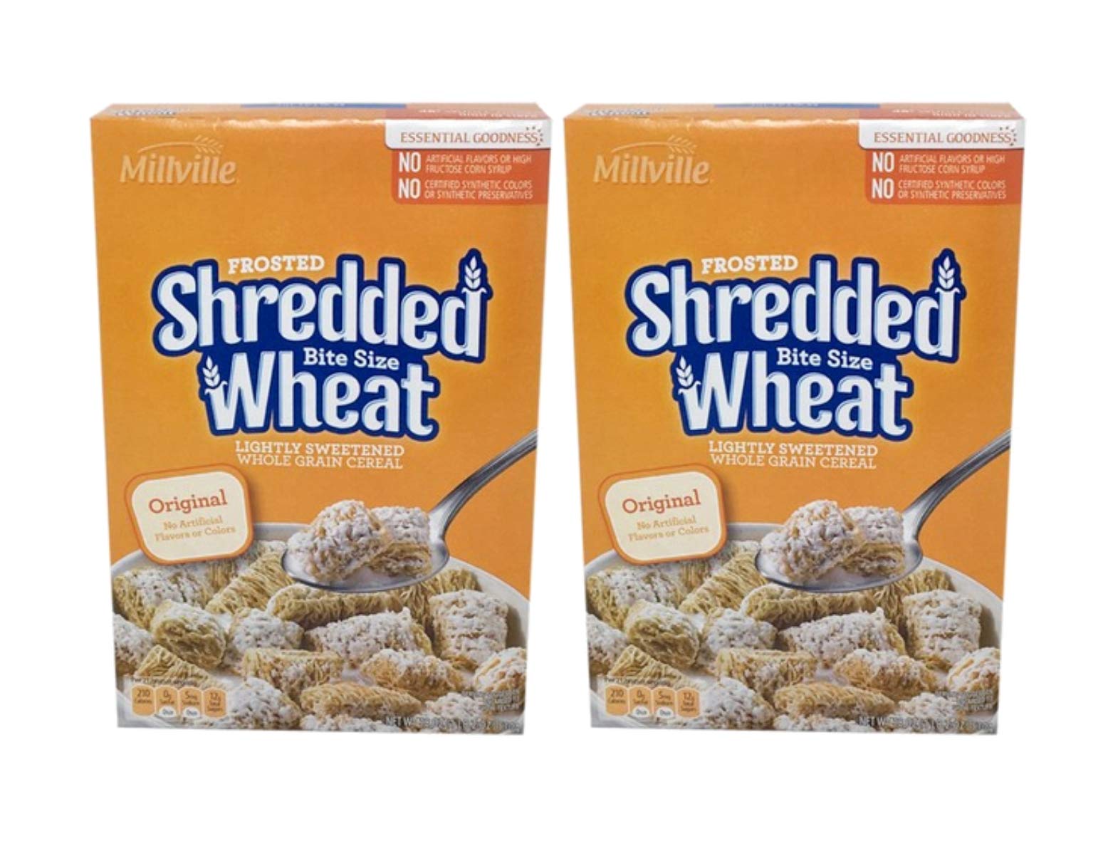 BITE SIZE LIGHTLY SWEETENED WHOLE GRAIN FROSTED SHREDDED WHEAT CEREAL