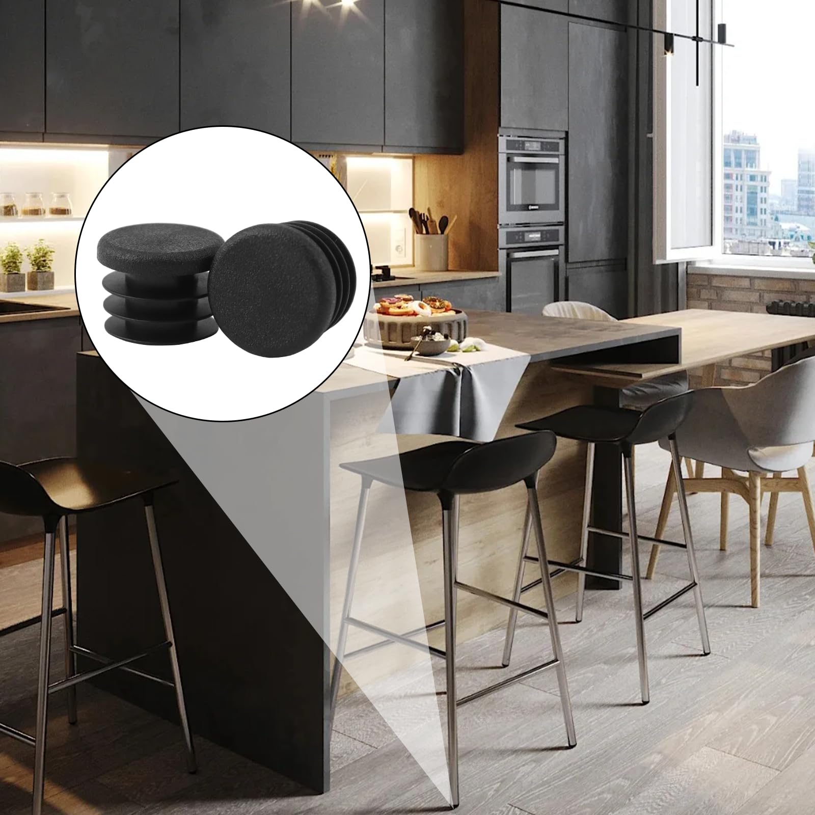 YINETTECH 200 tappi per fori rotondi da 10 mm, in plastica, per cucina