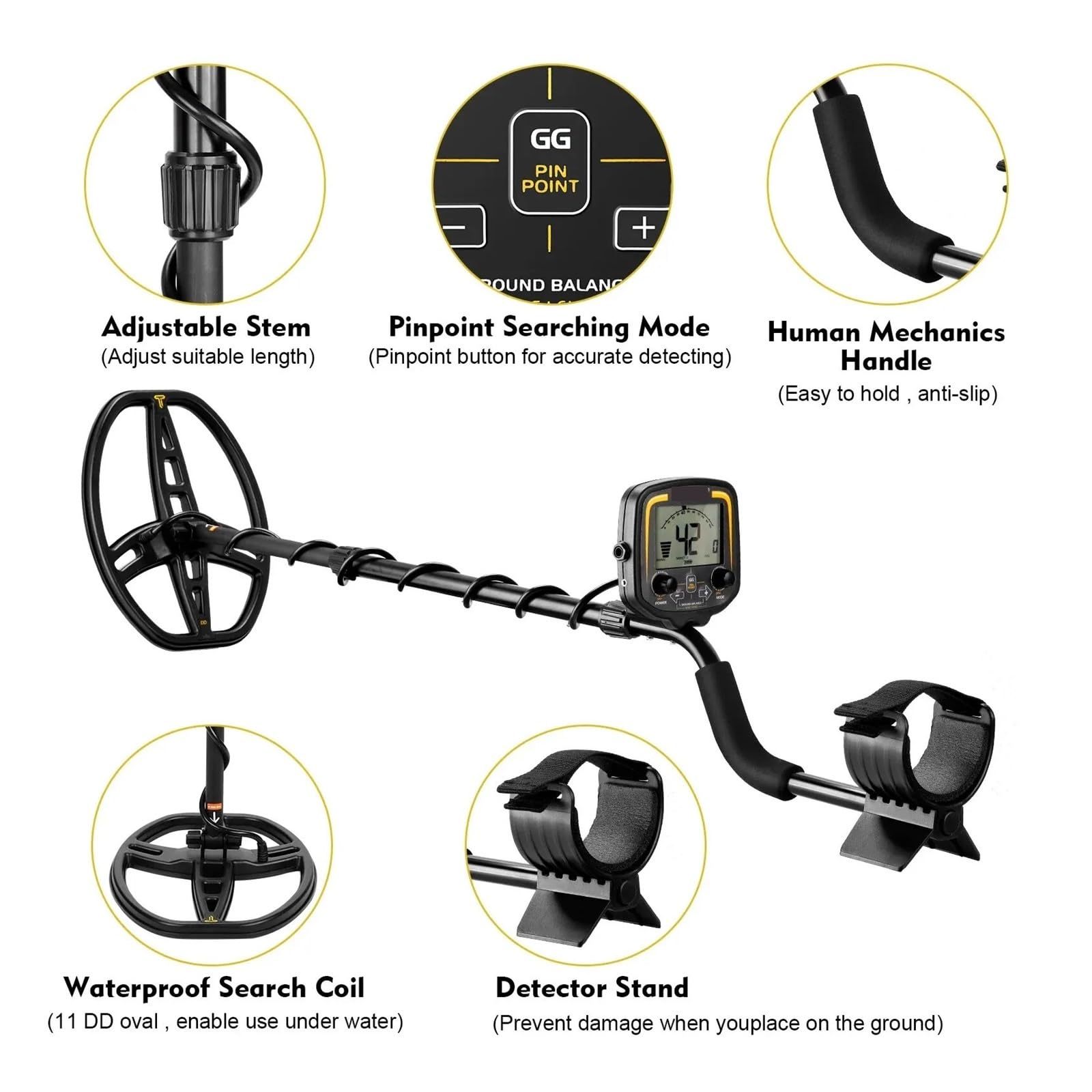 TX-850 Metal Detector Underground Professional Depth 2.5m Scanner Search Finder Gold Detector Treasure Hunter Pinpointer 11inch