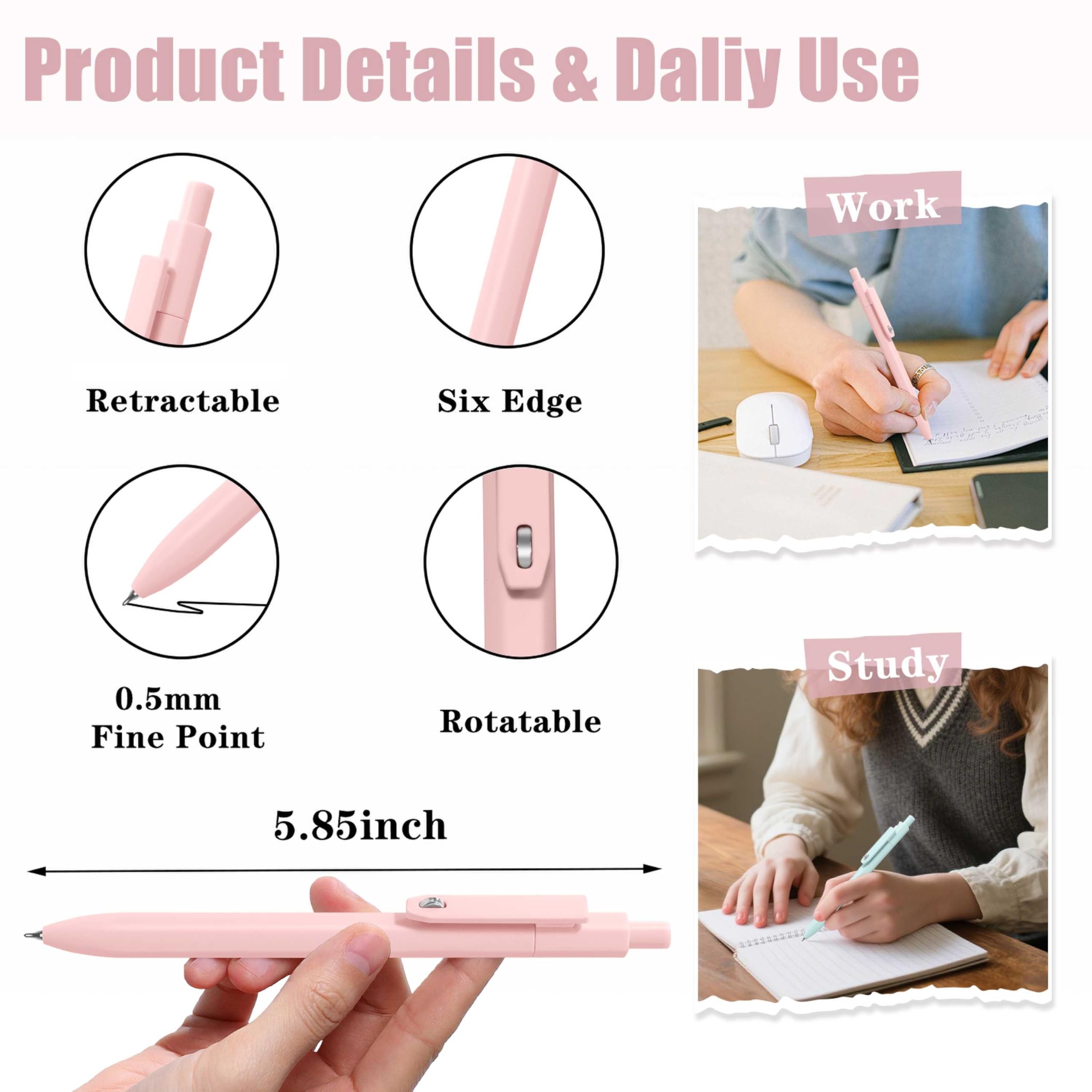 Vitoler Gel Pens 8 Pack Cute Morandi Colored Pens 0 5mm Smooth Writing Pens for Women Nurses Journaling — view 4