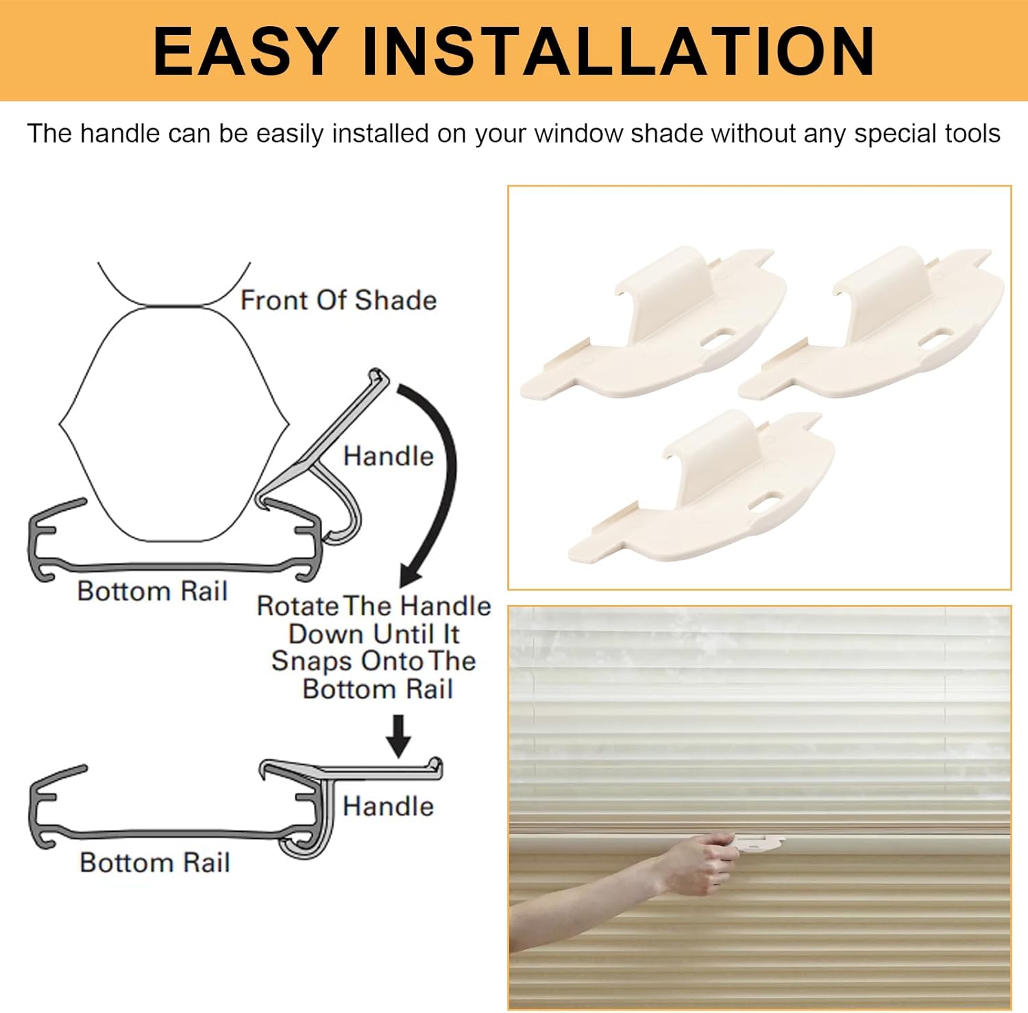 3/4" LiteRise Cordless Shades Handles for Hunter Douglas Replacement Parts