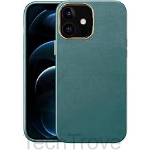 Apple  phone 12 K l f Deri Tasar m Kamera Koruma  k nt l  Elde Kaymaz Soft Kapak Ye il