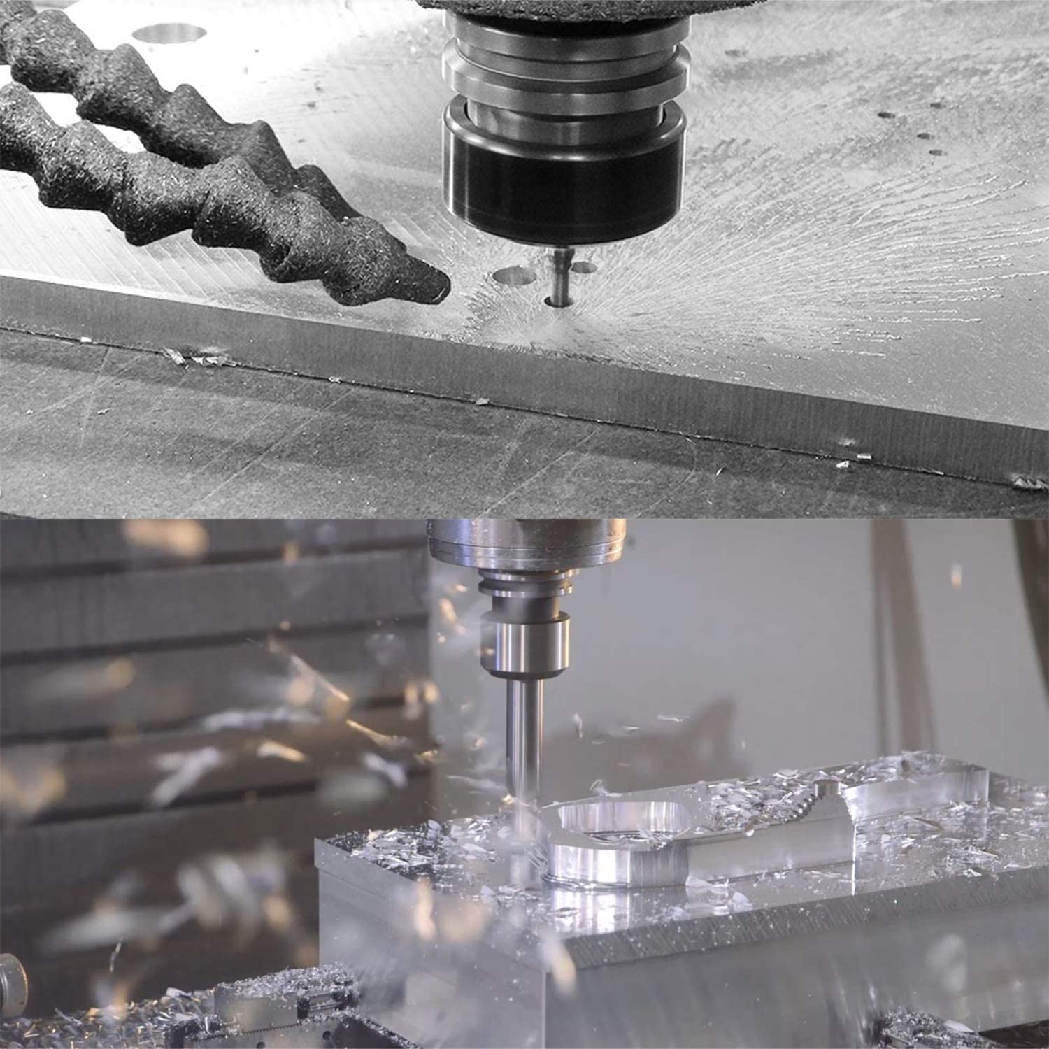 SpeTool VHM 3 Flöten Alufräser CNC Fräser mit 6 mm Schneiddurchmesser x 18 mm Schnittlänge, 6 mm Schaft Schaftfräser für Aluminium und Kunststoff