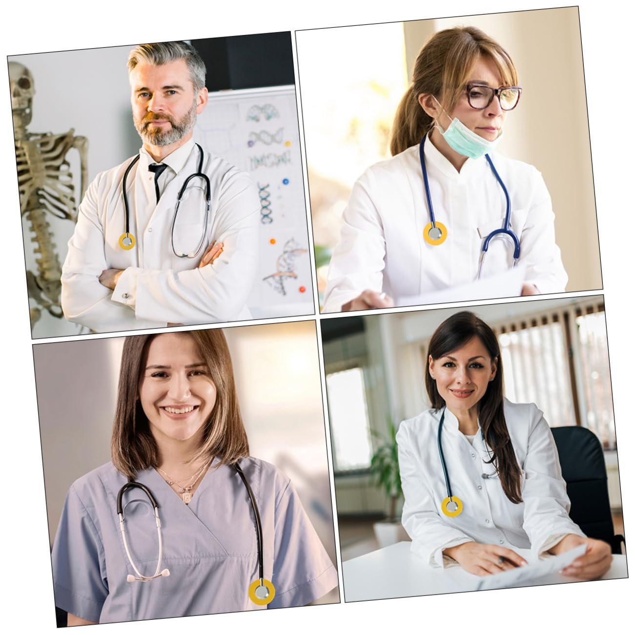 12pcs Covers Replacement Accessories for Doctors and Students Flexible