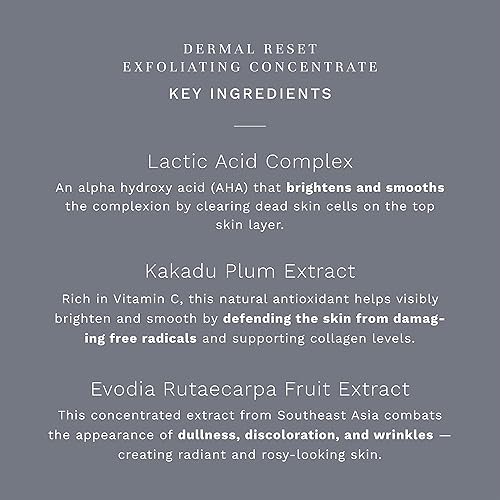 Miniatura 4 de City Beauty Concentrado exfoliante Dermal Reset - Exfoliante facial diario de ácido láctico AHA - Solución para arrugas, textura, decoloración y
