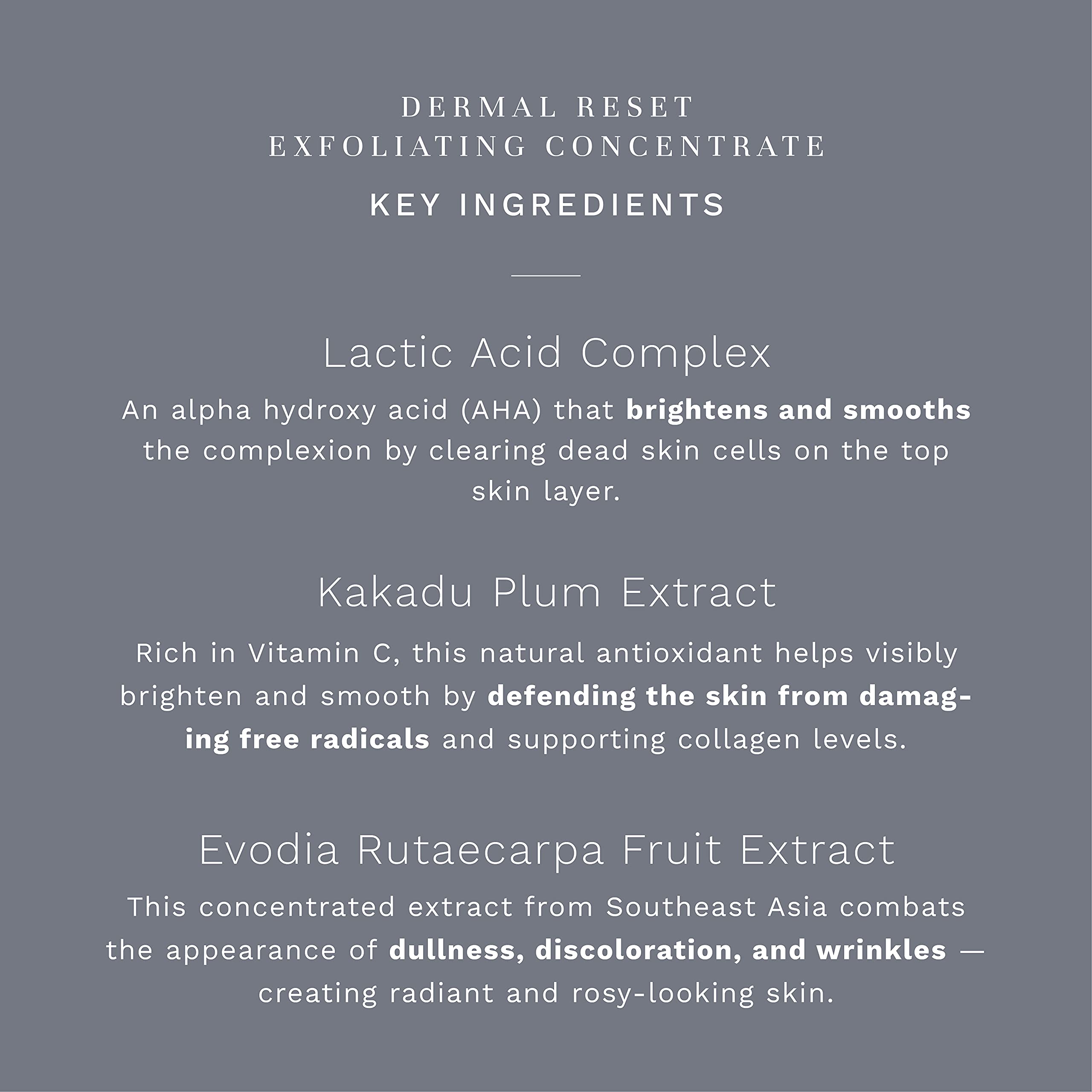 City Beauty Dermal Reset Exfoliating Concentrate - AHA Lactic Acid Daily Facial Exfoliant - Solution For Wrinkles, Texture, Discoloration, & Pores - Anti-Aging Cruelty-Free Skin Care