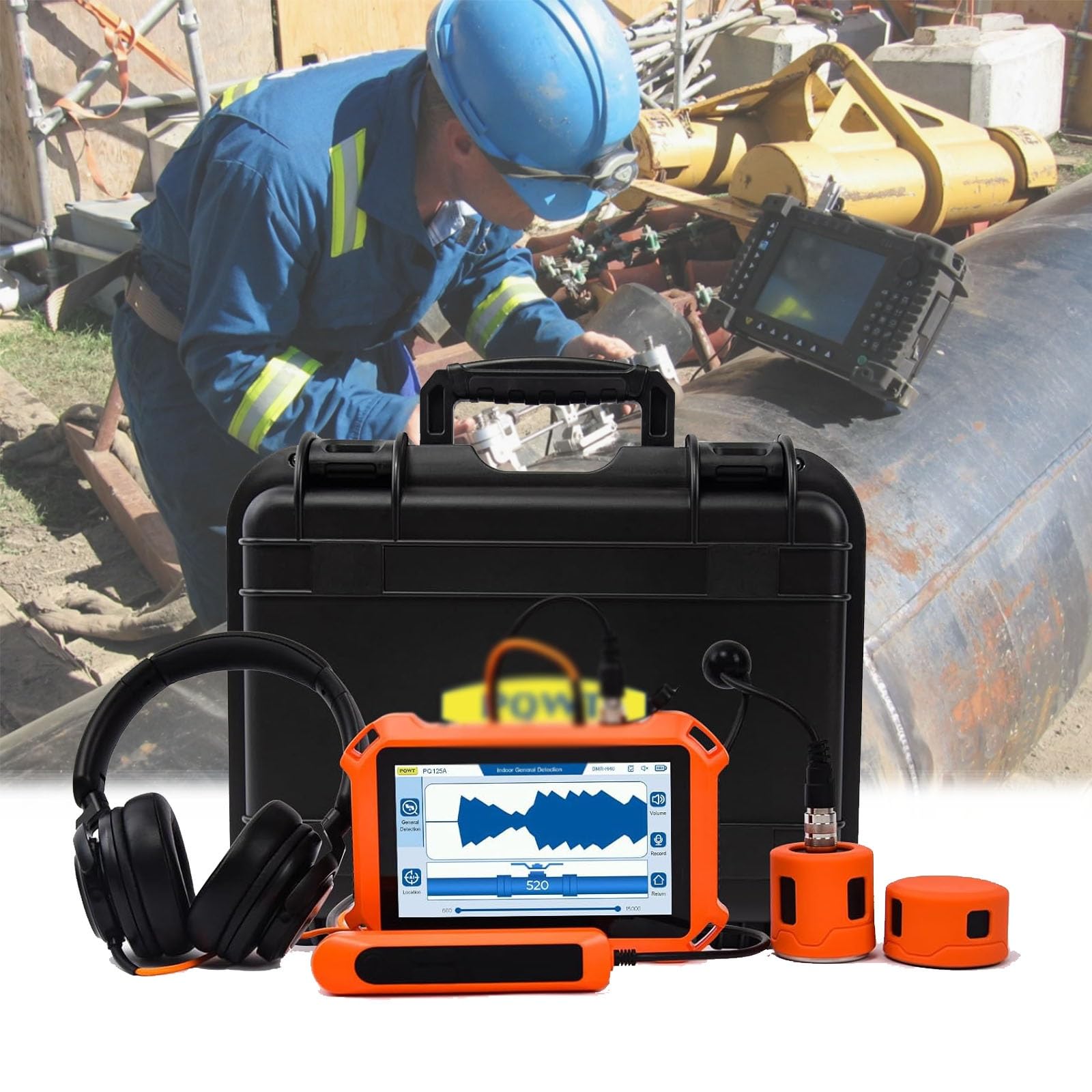 Localizador de fugas de agua, buscador de tuberías subterráneas con pantalla LCD, dispositivo de detección de agua para fontanería doméstica y construcción