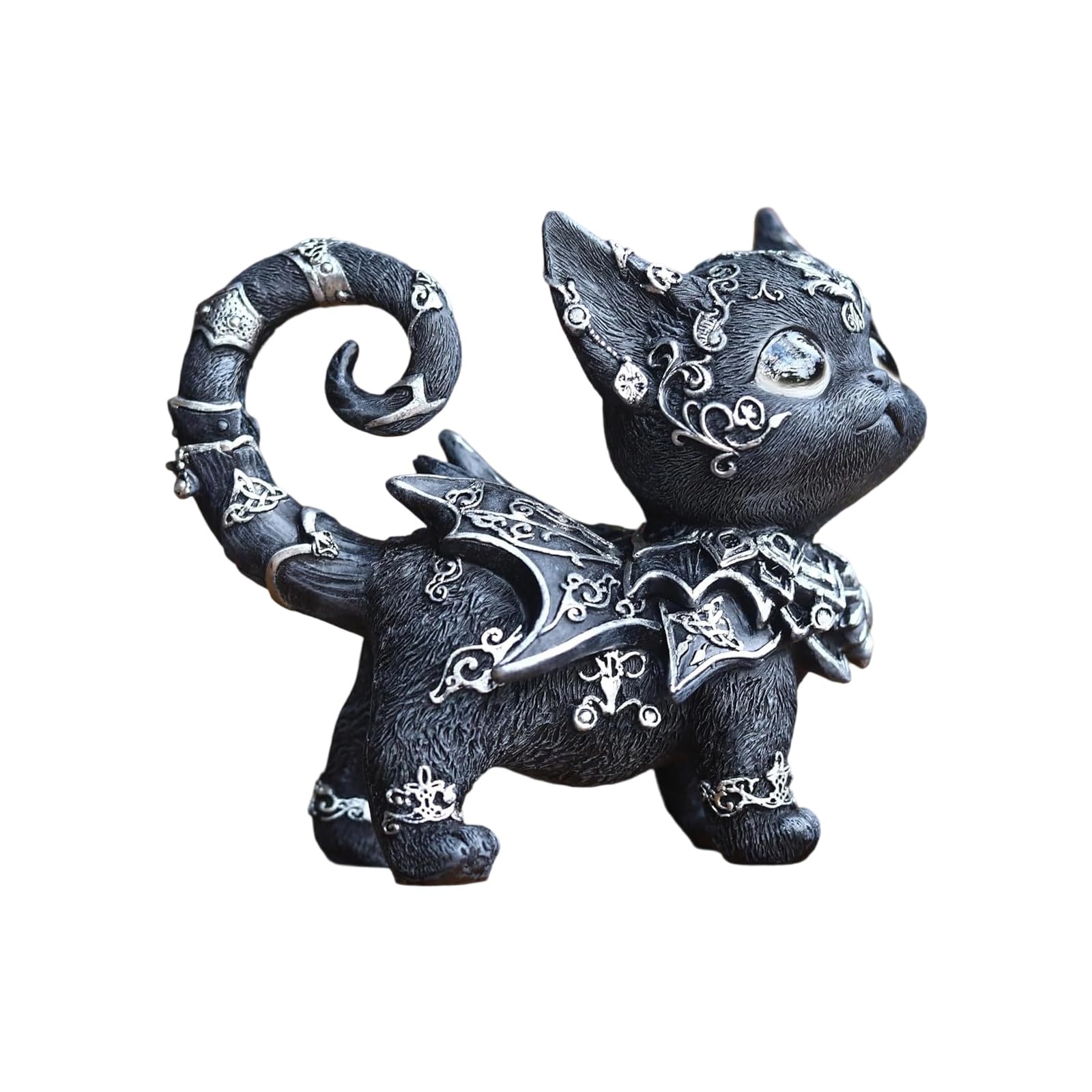 YROHGKPN Mysterious Statue, Halloween Gothic Decor, Fantasy Sculpture Lovers, Desktop Display Black Statue