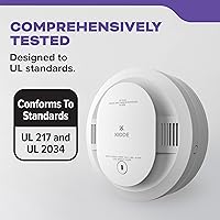 Vista 7 de Kidde Smoke and Carbon Monoxide Detector, 10-Year BatteryPowered, with Voice Alerts, LED Status Lights, 85 dB Alarm, 5 inches
