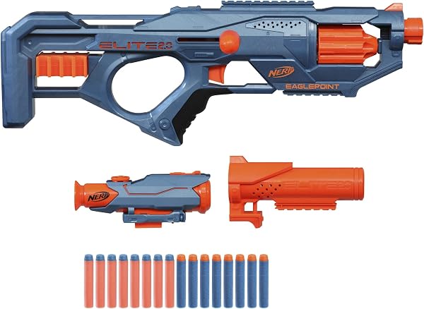 ハズブロ(HASBRO) ナーフ エリート2.0 イーグルポイント RD-8 ダーツブラスター、8ダーツドラム、ナーフスコープ&タンク、ボルトアクション、8才以上の男児・女児向けのアウトドアおもちゃ - 3