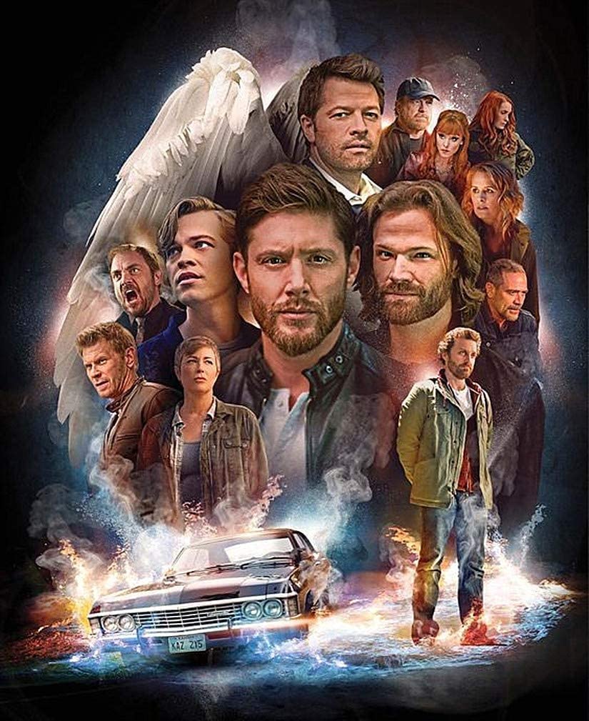 Fjzf Oneam Art Diy Diamond Painting Kit Movie Supernatural Diamond