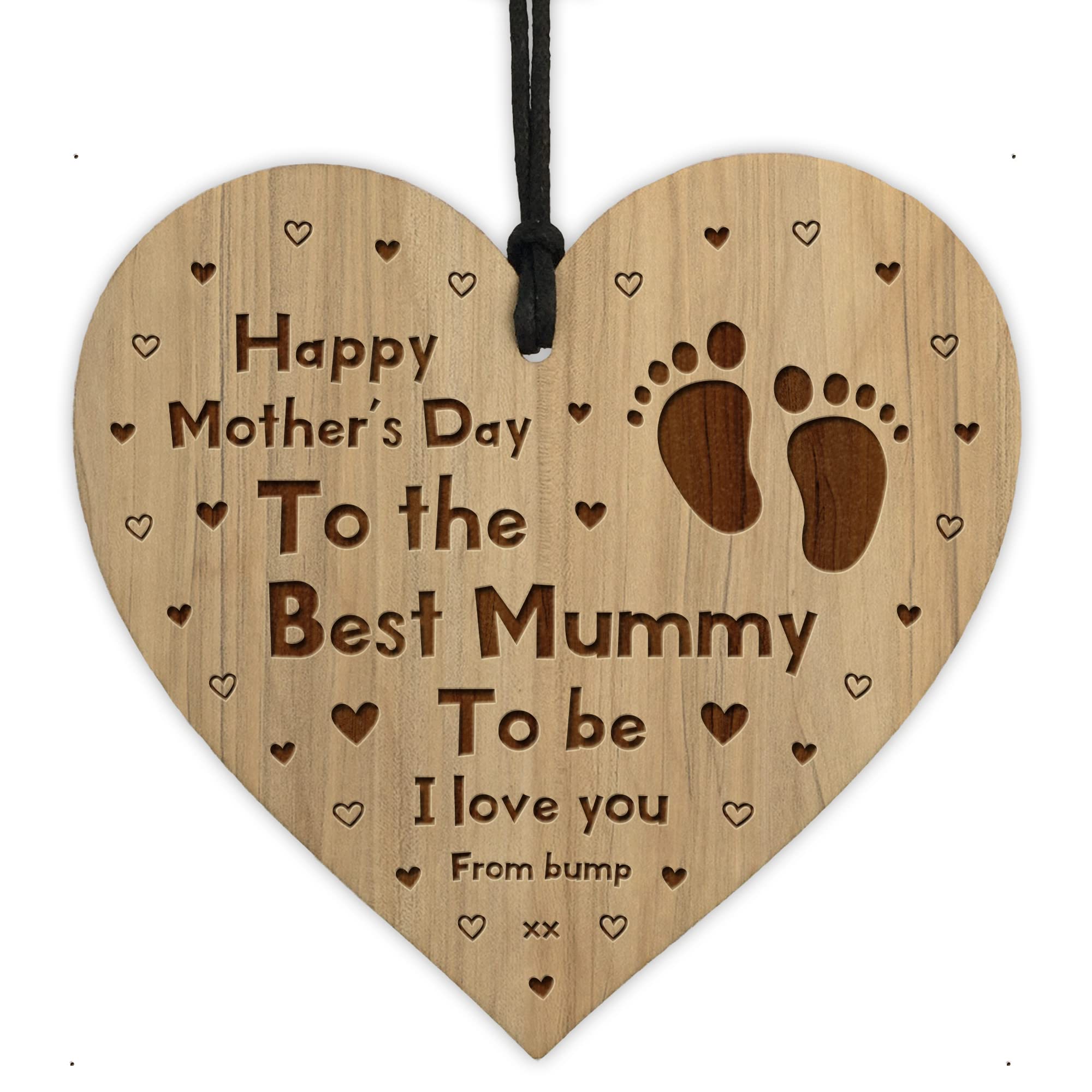 Red Ocean Mothers Day Gift For Mummy To Be Engraved Heart Mummy To Be Gift From Bump Keepsake