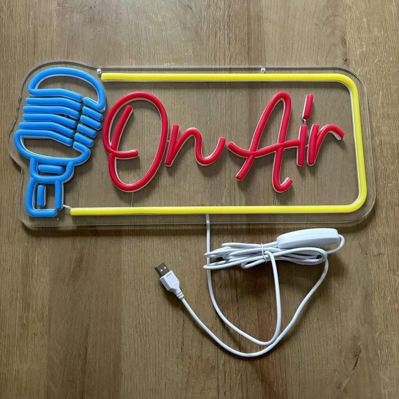 On Air Led Neon Sign Podcast Studio Neon Fall decor Summer Signs Happy Fall Y'all Sign On Air Sign Streaming Sign Cool Led Signs Game Room Wall Art Decor Scene Decor, Acoustic Music Club Studio Wall Sign