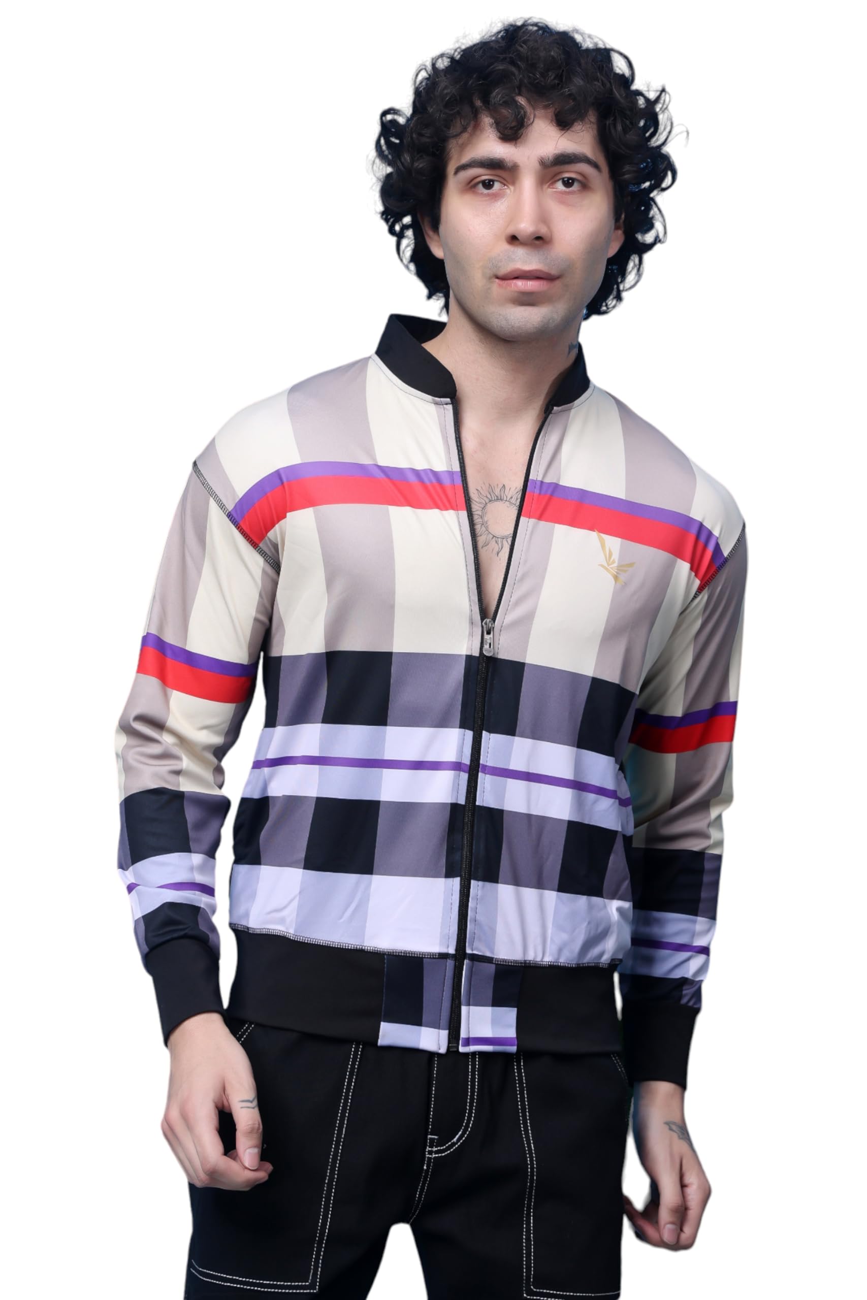 yellow tree Designer Cream Colour Men Stretchable Printed Imported Jacket (DesignerCreamColour-L)-picture-10
