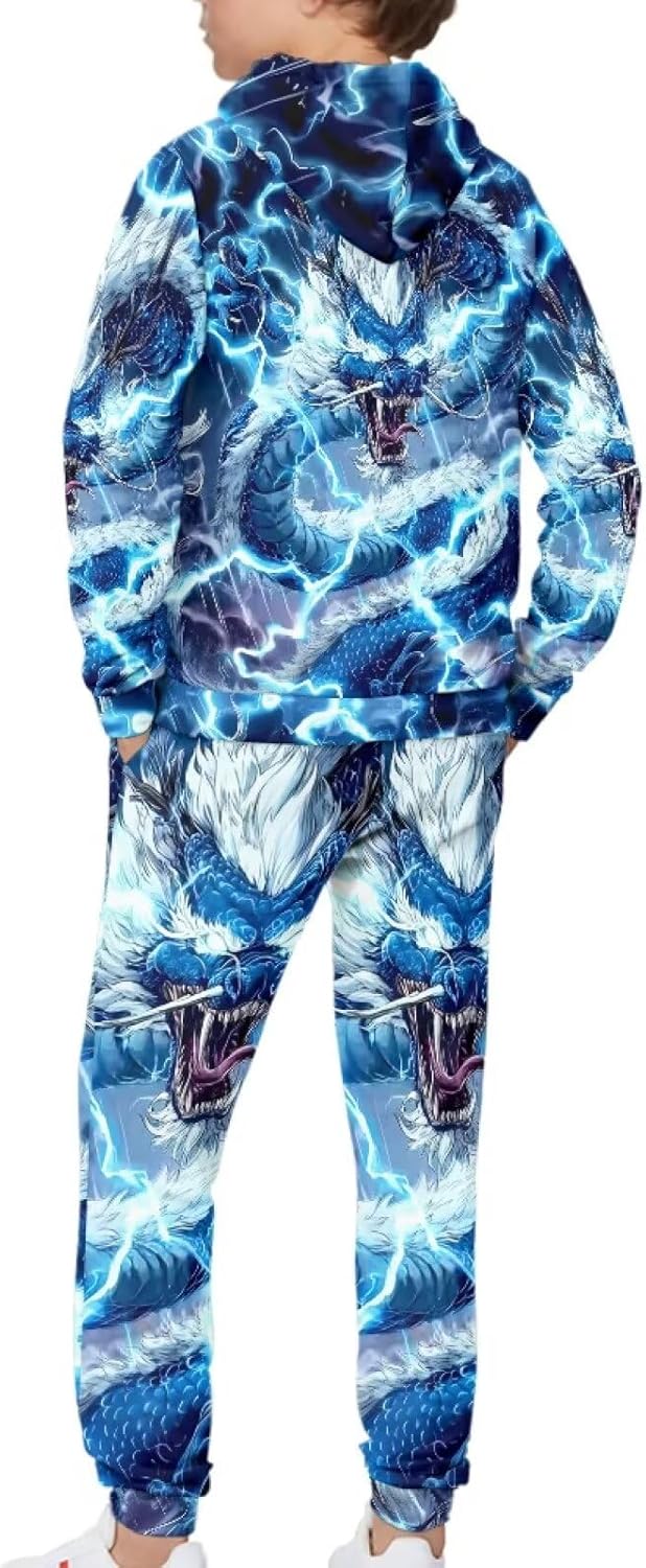 DISNIMO Hoodie for Boys Galaxy Sweatshirt and Sweatpants Set Kids Sweatsuits Hooded Jogger Sweat Pants 2 Piece