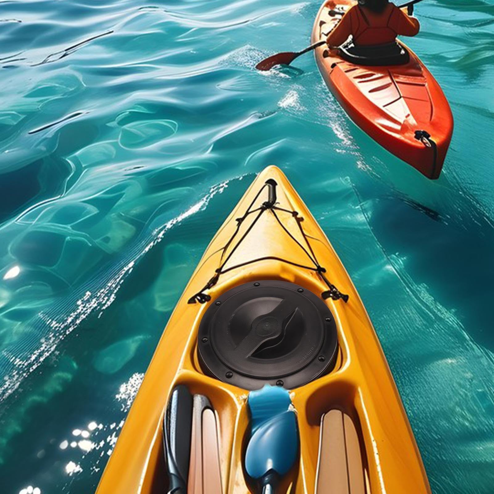 Generisch Kajak-Lukenabdeckung – ABS 20–25 X 3 cm | Langlebige Marine-Deckdichtung | Lukendeckel Zur Aufbewahrung Von Kajaks, Zum Schutz Beim Wassersport Und Bei Outdoor-Abenteuern