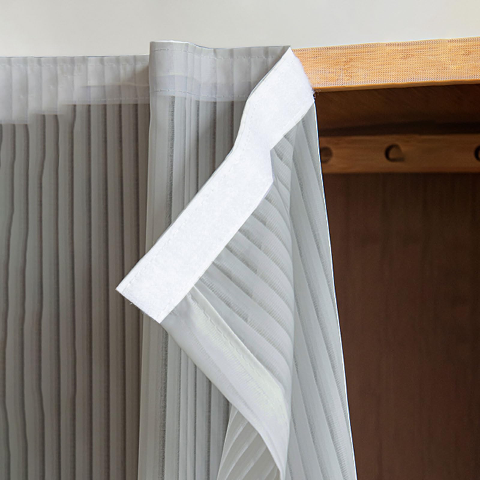 Wansiman Privacy Curtains for Storage Cabinets, Bedroom, Living Room, Kitchen & Bookshelves - Dustproof, Wardrobe & Under Sink