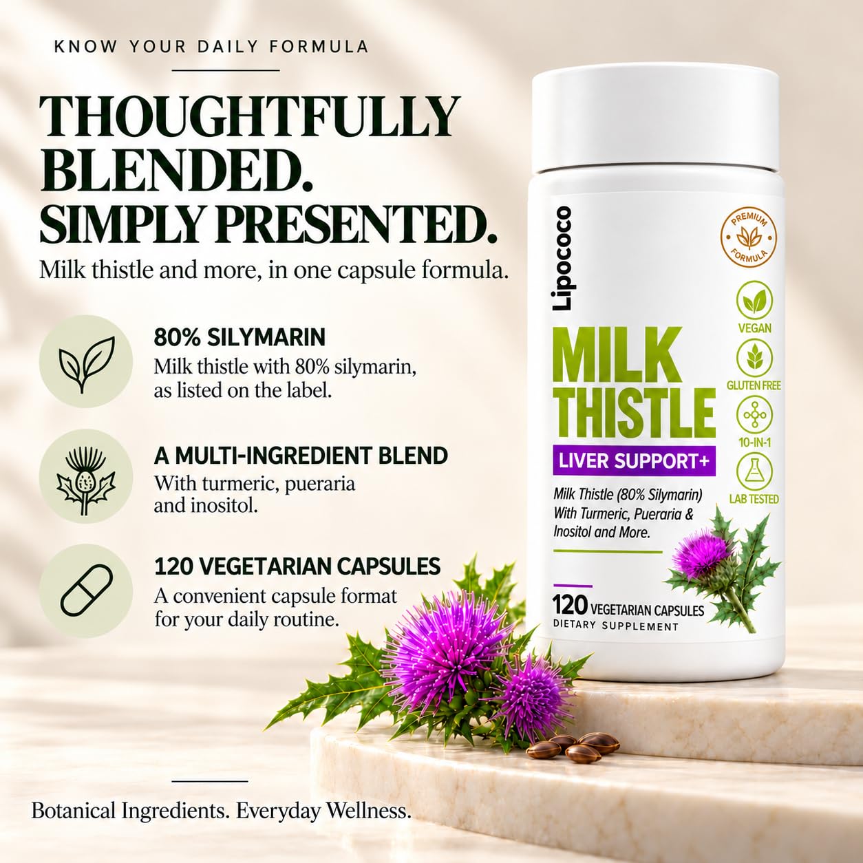 10-IN-1 Milk Thistle Liver Support Supplement, 120 Capsules — Amazon image 5