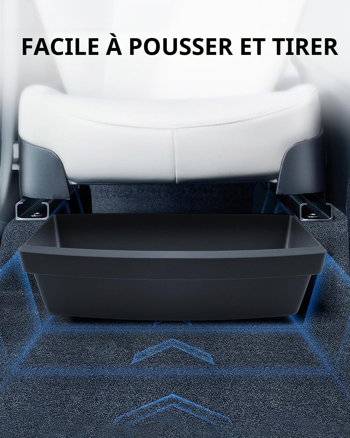 (2 Pièces Boîte Rangement Sous Siège pour Tesla Model Y 2025 2026 | Organiseur Sous Siège Avant, Tiroir Sous Siege, Model Y Juniper Accessoires, Matériel TPE, PAS pour Model Y 2020-2024