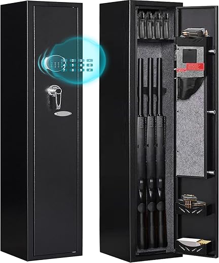 KAER Digital Gun Safe for Rifles and Pistols with Fingerprint Lock