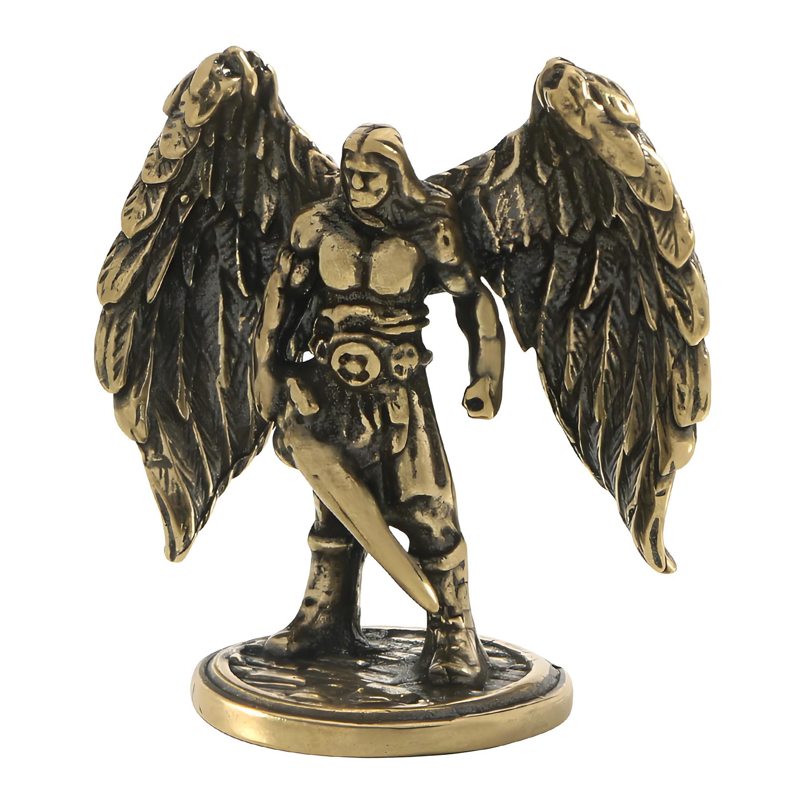 Elnwnnkc Artistic Brass Fighter Ornament Exquisite Craftsmanship Desktop Decoration for History Enthusiasts and Present Classical Soldier Figurine