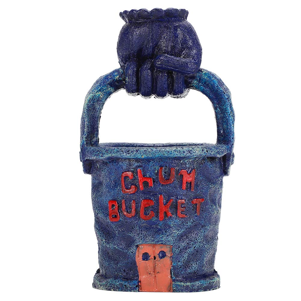 SALUTUYA Spongebob SquarepantsAdorno de Acuario, Adorno de Cubo de Resina Artificial Decoración de pecera Simulación de paisajismo