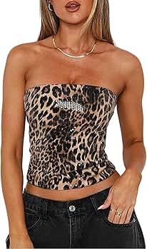 トップス Angelnumber555 leopard ribbon sleeveless Angelnumber555 leopard ribbon sleeveless