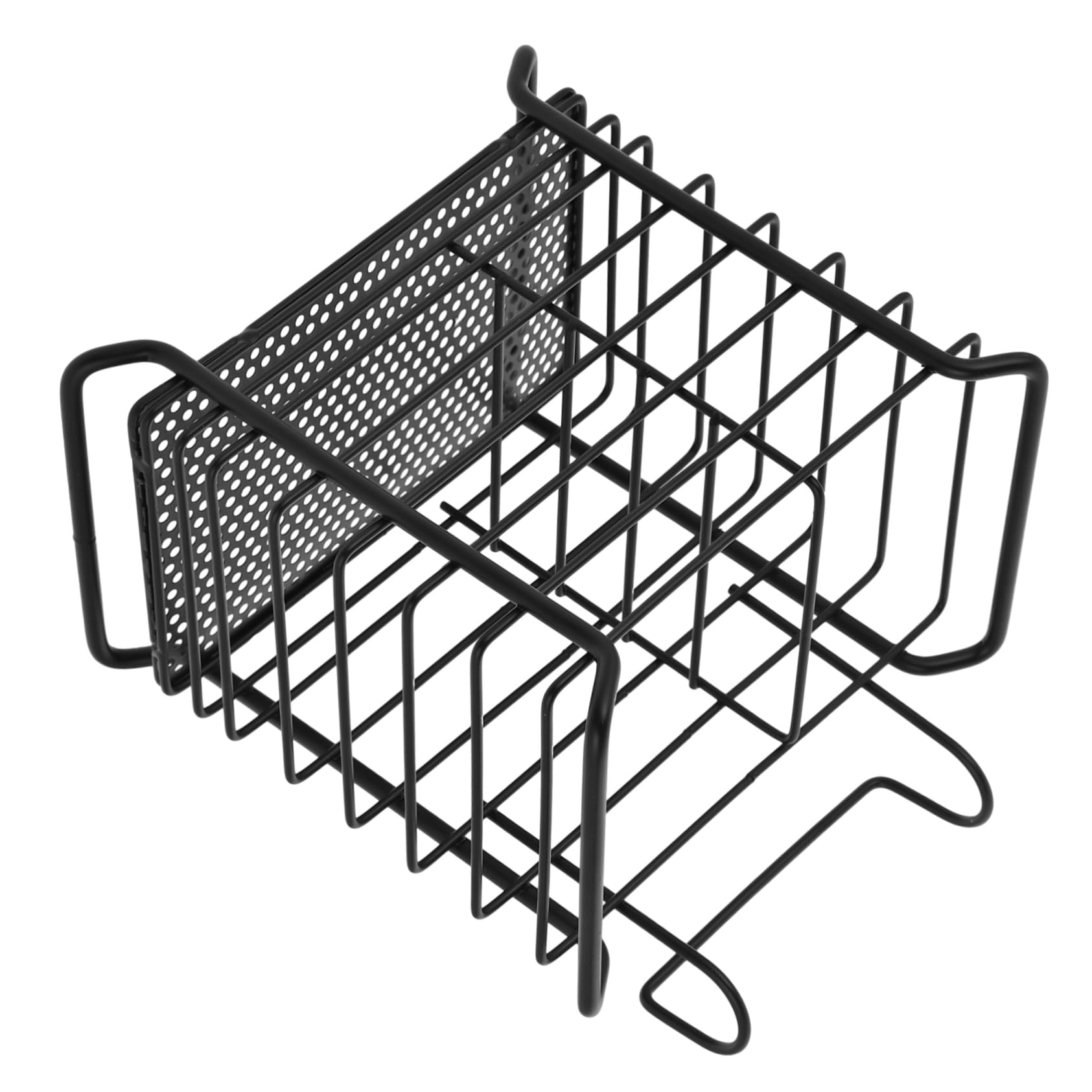 Cabilock Iron Chopsticks Holder Black Drying Rack for Utensils Efficient Draining Ventilation for Kitchen Organization Fits Dish Racks Cabinet Doors